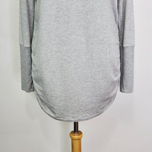 Athleta Drishti Modal Ruched Long Sleeve Sweatshirt Tunic Top Size M - Picture 3 of 16
